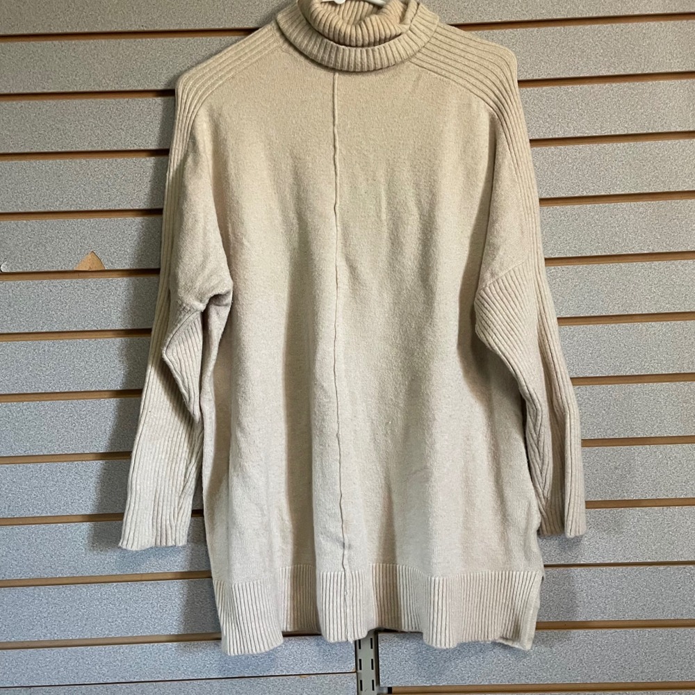 Time and Tru Womens XXL 20 Cream Tunic Sweater Long Sleeve Cowl Neck Casual‎